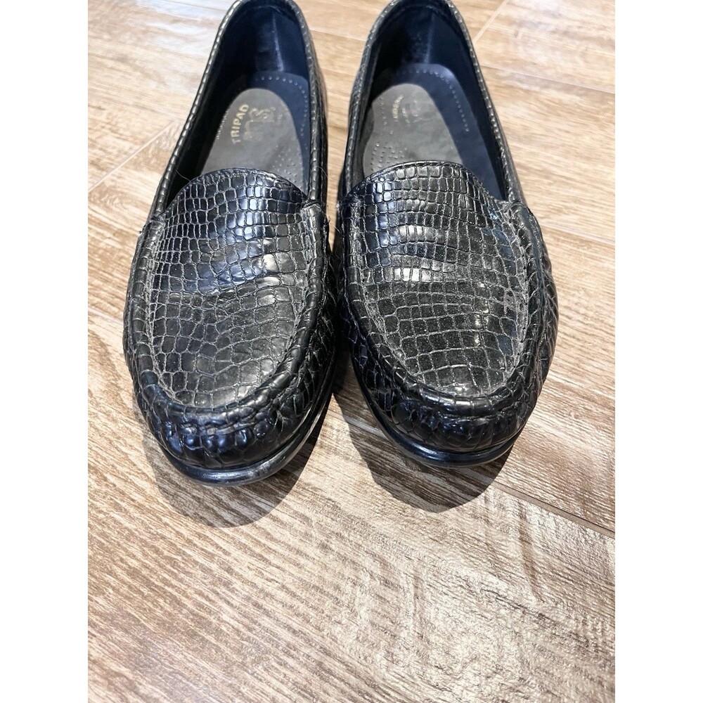 SAS Simplify Loafers Women's Size 6 1/2 M Black Croc Comfort Shoes Slip On - Picture 4 of 11